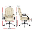 Load image into Gallery viewer, Artiss Office Chair Gaming Computer Chairs Executive PU Leather Seat Beige
