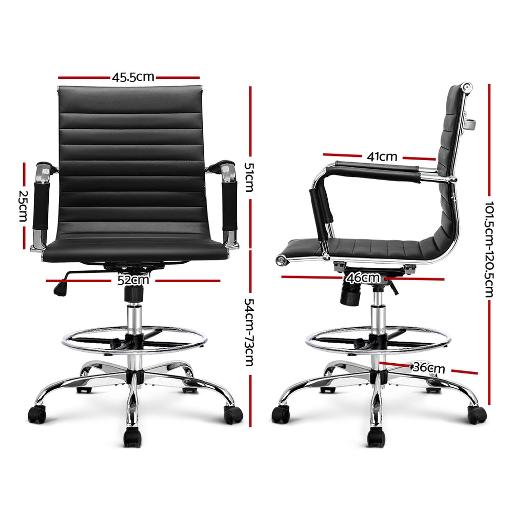 Emily Office Chair Veer Drafting Chairs Black
