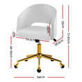 Load image into Gallery viewer, Velvet Office Chair Fabric Computer Chairs Armchair Vintage Work Study Home White
