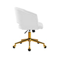 Load image into Gallery viewer, Velvet Office Chair Fabric Computer Chairs Armchair Vintage Work Study Home White
