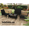 Load image into Gallery viewer, Gardeon Outdoor Furniture Lounge Table Chairs Garden Patio Wicker Sofa Set
