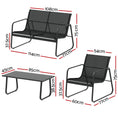 Load image into Gallery viewer, Gardeon Outdoor Lounge Setting Garden Patio Furniture Textilene Sofa Table Chair
