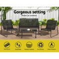 Load image into Gallery viewer, Gardeon Outdoor Lounge Setting Garden Patio Furniture Textilene Sofa Table Chair
