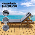 Load image into Gallery viewer, Gardeon Sun Lounge Wooden Lounger Outdoor Furniture Day Bed Wheel Patio Grey
