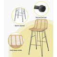Load image into Gallery viewer, Gardeon 2-Piece Outdoor Bar Stools Wicker Dining Chair Bistro Patio Balcony
