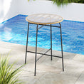 Load image into Gallery viewer, Gardeon Outdoor Bar Table Wicker Dining Bistro Patio Balcony Glass Table Steel
