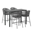 Load image into Gallery viewer, Gardeon 5pcs Outdoor Bar Table Furniture Set Chairs Table Patio Bistro 4 Seater
