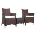 Load image into Gallery viewer, Gardeon 3 Piece Wicker Outdoor Furniture Set - Brown
