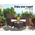 Load image into Gallery viewer, Gardeon 3 Piece Wicker Outdoor Furniture Set - Brown
