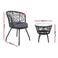 Load image into Gallery viewer, Andy Outdoor Patio Chair and Table - Black
