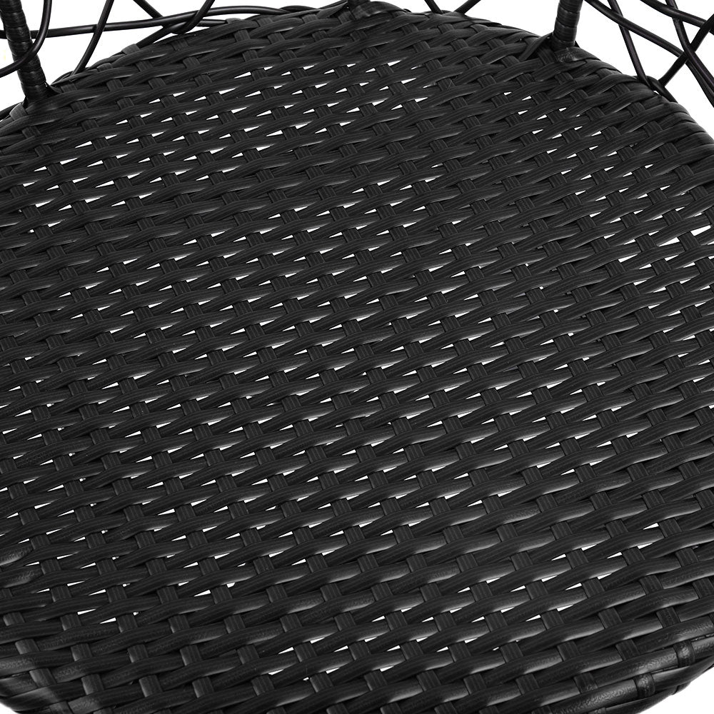 Andy Outdoor Patio Chair and Table - Black