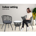 Load image into Gallery viewer, Andy Outdoor Patio Chair and Table - Black
