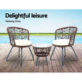 Load image into Gallery viewer, Gardeon Outdoor Patio Chair and Table - Brown
