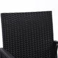 Load image into Gallery viewer, Outdoor Furniture Set of 2 Dining Chairs Wicker Garden Patio Cushion Black Gardeon
