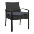 Load image into Gallery viewer, Gardeon Outdoor Furniture Bistro Wicker Chair Black
