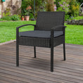 Load image into Gallery viewer, Gardeon Outdoor Furniture Bistro Wicker Chair Black
