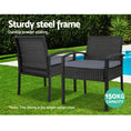 Load image into Gallery viewer, Gardeon Outdoor Furniture Bistro Wicker Chair Black
