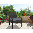 Load image into Gallery viewer, Gardeon Outdoor Furniture Bistro Wicker Chair Black
