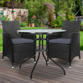 Load image into Gallery viewer, Gardeon Outdoor Furniture Dining Chair Table Bistro Set Wicker Patio Setting Tea Coffee Cafe Bar Set
