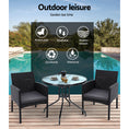 Load image into Gallery viewer, Gardeon Outdoor Bistro Chairs Patio Furniture Dining Chair Wicker Garden Cushion Tea Coffee Cafe Bar Set
