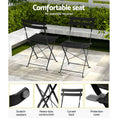 Load image into Gallery viewer, Gardeon Outdoor Setting Table and Chairs Folding Patio Furniture Bistro Set
