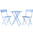 Load image into Gallery viewer, Gardeon Outdoor Setting Table and Chairs Folding Bistro Set Patio Furniture Blue
