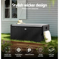 Load image into Gallery viewer, Gardeon Outdoor Storage Bench Box Garden Sheds Tools Wicker Cushion Patio Chair

