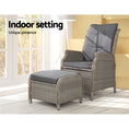 Load image into Gallery viewer, Gardeon Recliner Chair Sun lounge Outdoor Setting Patio Furniture Wicker Sofa
