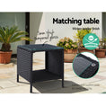 Load image into Gallery viewer, Gardeon Outdoor Setting Recliner Chair Table Set Wicker lounge Patio Furniture Black
