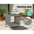 Load image into Gallery viewer, Gardeon Outdoor Setting Recliner Chair Table Set Wicker lounge Patio Furniture Grey
