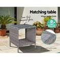 Load image into Gallery viewer, Gardeon Outdoor Setting Recliner Chair Table Set Wicker lounge Patio Furniture Grey
