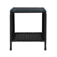 Load image into Gallery viewer, Gardeon Side Table Coffee Patio Outdoor Furniture Rattan Desk Indoor Garden Black
