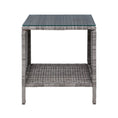 Load image into Gallery viewer, Gardeon Side Table Coffee Patio Outdoor Furniture Rattan Desk Indoor Garden Grey
