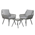 Load image into Gallery viewer, Gardeon Outdoor Furniture 3-Piece Lounge Setting Chairs Table Bistro Set Patio
