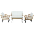 Load image into Gallery viewer, Gardeon Outdoor Furniture Sofa Set 4 Piece Rattan Lounge Set Table Chairs
