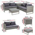 Load image into Gallery viewer, Gardeon Outdoor Sofa Furniture Garden Couch Lounge Set Patio Wicker Table Chairs
