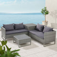 Load image into Gallery viewer, Gardeon Outdoor Sofa Furniture Garden Couch Lounge Set Patio Wicker Table Chairs
