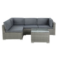 Load image into Gallery viewer, Gardeon 5-Piece Outdoor Furniture Sofa Set Wicker Lounge Setting Table Chairs
