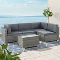 Load image into Gallery viewer, Gardeon 5-Piece Outdoor Furniture Sofa Set Wicker Lounge Setting Table Chairs
