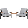 Load image into Gallery viewer, Gardeon Outdoor Furniture 3pcs Lounge Setting Bistro Set Chairs Table Patio
