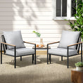 Load image into Gallery viewer, Gardeon Outdoor Furniture 3pcs Lounge Setting Bistro Set Chairs Table Patio
