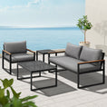 Load image into Gallery viewer, Gardeon Outdoor Sofa Set 3 Seater Corner Modular Lounge Setting Steel
