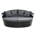 Load image into Gallery viewer, Gardeon Outdoor Lounge Setting Patio Furniture Sofa Wicker Garden Rattan Set Day Bed Black
