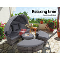 Load image into Gallery viewer, Gardeon Outdoor Lounge Setting Sofa Patio Furniture Wicker Garden Rattan Set Day Bed Grey
