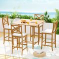 Load image into Gallery viewer, Gardeon 5pcs Outdoor Bar Table 4 Seater Stools Bistro Set Patio Acacia Wood
