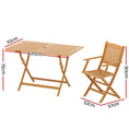 Load image into Gallery viewer, Gardeon 7PCS Outdoor Dining Set Garden Chairs Table Patio Foldable 6 Seater Wood
