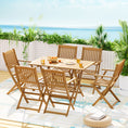 Load image into Gallery viewer, Gardeon 7PCS Outdoor Dining Set Garden Chairs Table Patio Foldable 6 Seater Wood
