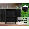 Load image into Gallery viewer, Gardeon Outdoor Storage Cabinet Cupboard Lockable Garden Sheds Adjustable Black
