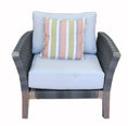 Load image into Gallery viewer, Armchair Indoor Outdoor Wicker Rattan Woven - Gray
