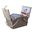 Load image into Gallery viewer, Alfresco 4 Person Picnic Basket Deluxe Baskets Outdoor Insulated Blanket
